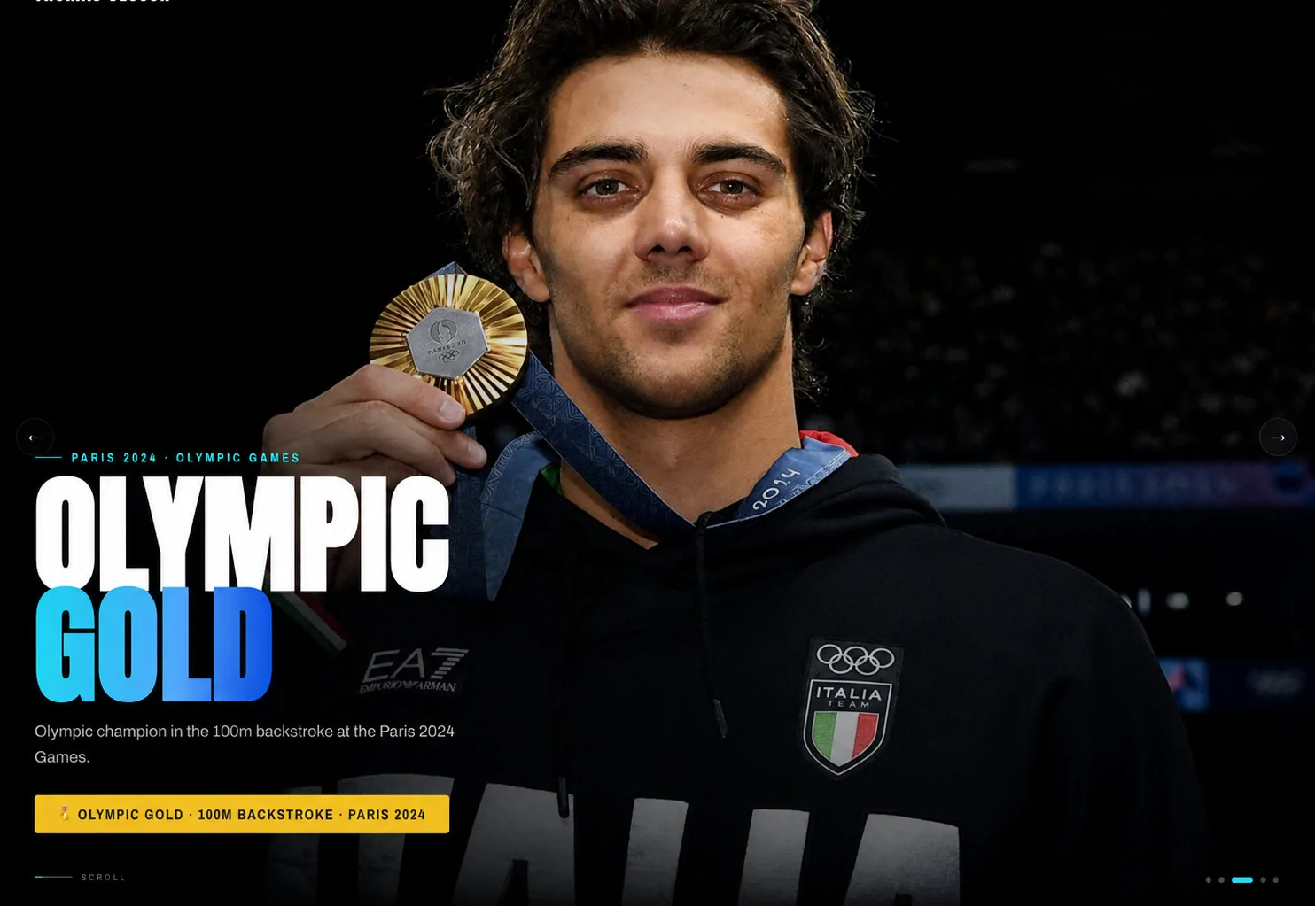 Sito Thomas Ceccon, apertura con l'oro olimpico